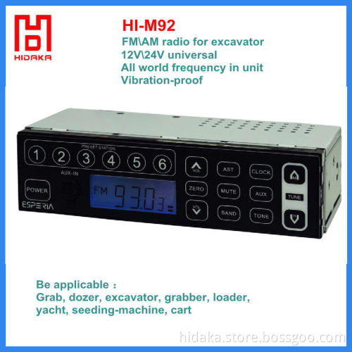 12V/24V portable panel FM AM AUX-IN MP3 player Car Radio